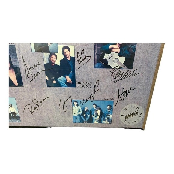 Vintage 1991 Country Singers Signed Poster Alan Jackson Broke & Dunn Diamond Rio - Picture 7 of 12